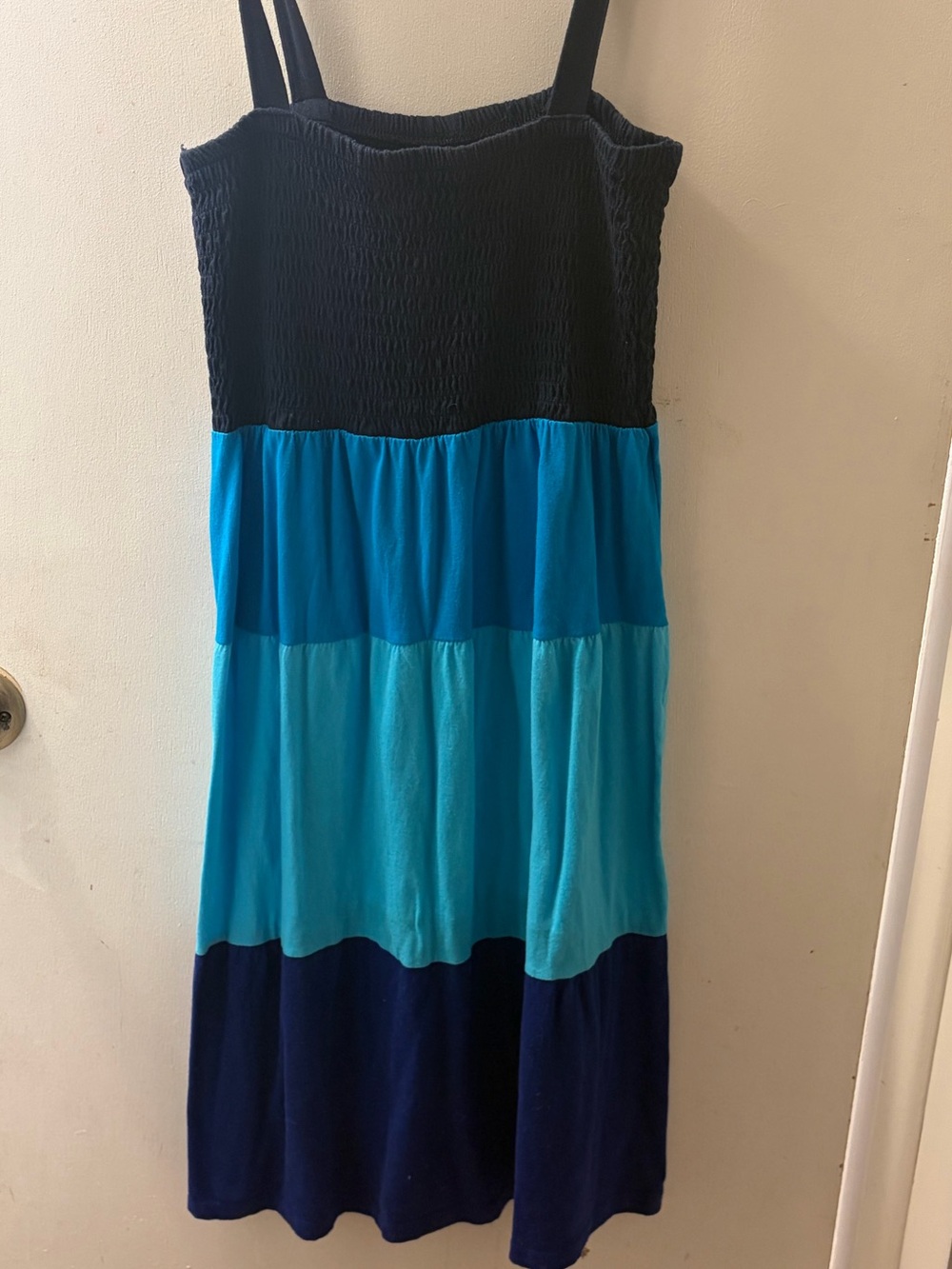 Faded Glory Navy Blue Smocked Sundress